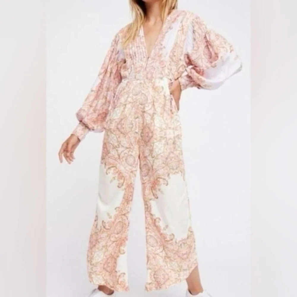 FREE PEOPLE PAISLEY JUMPSUIT